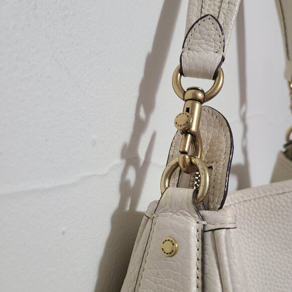 Coach Pebbled Cary Cream Leather Convertible Shoulder Bag CC437 - Picture 8 of 12